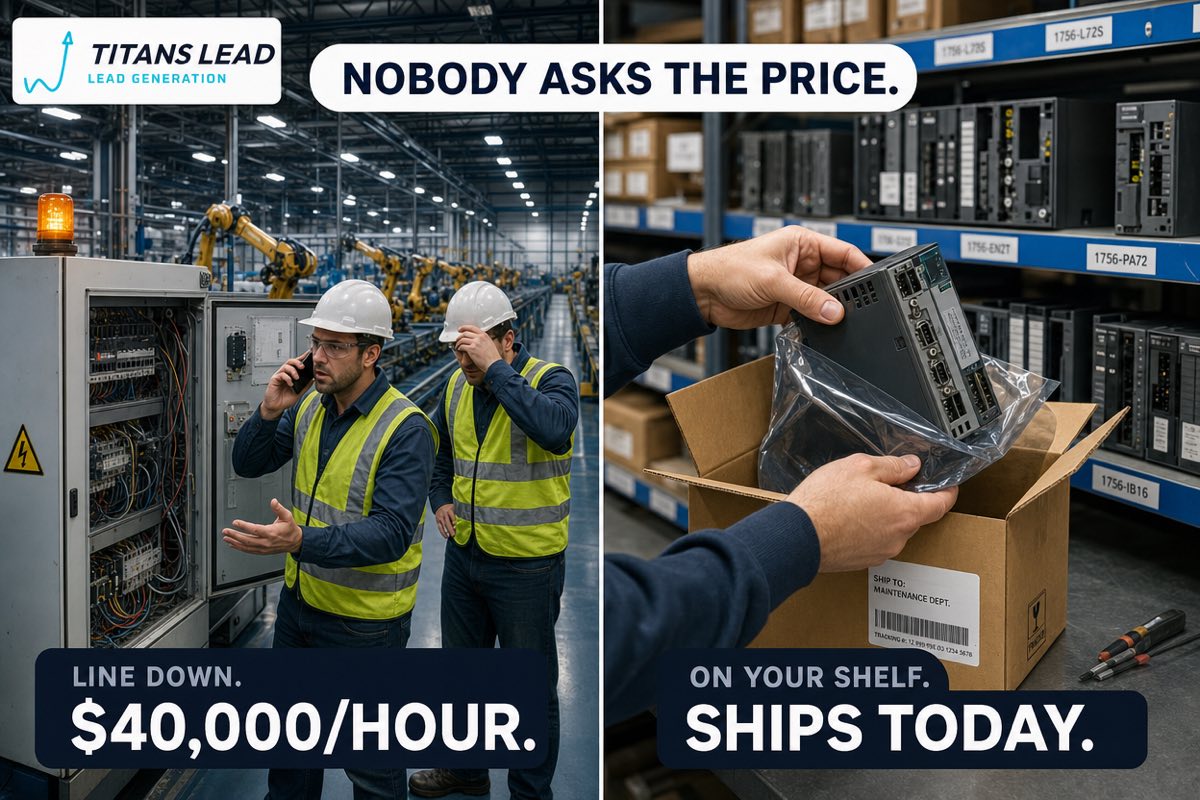 A factory production line stopped and losing $40,000 an hour, next to the obsolete control module sitting on a parts dealer's shelf ready to ship the same day.